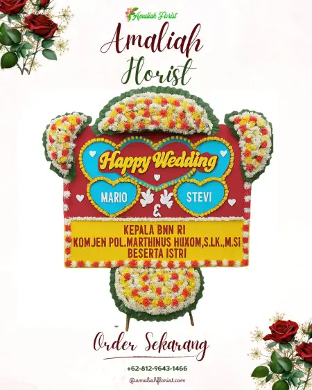 Papan Bunga Pernikahan Temenggungan